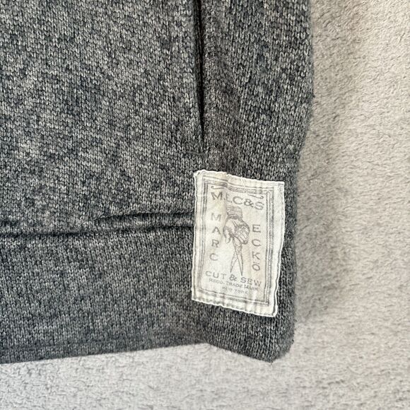 Marc Ecko Quarter Zip Sweater Men’s Size Medium Heather Gray Pullover - Picture 7 of 12